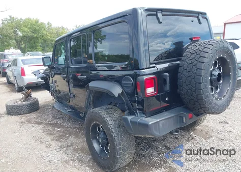 2020 Jeep Wrangler Unlimited Sahara из США, поврежденный, VIN 1C4HJXEN4LW115294